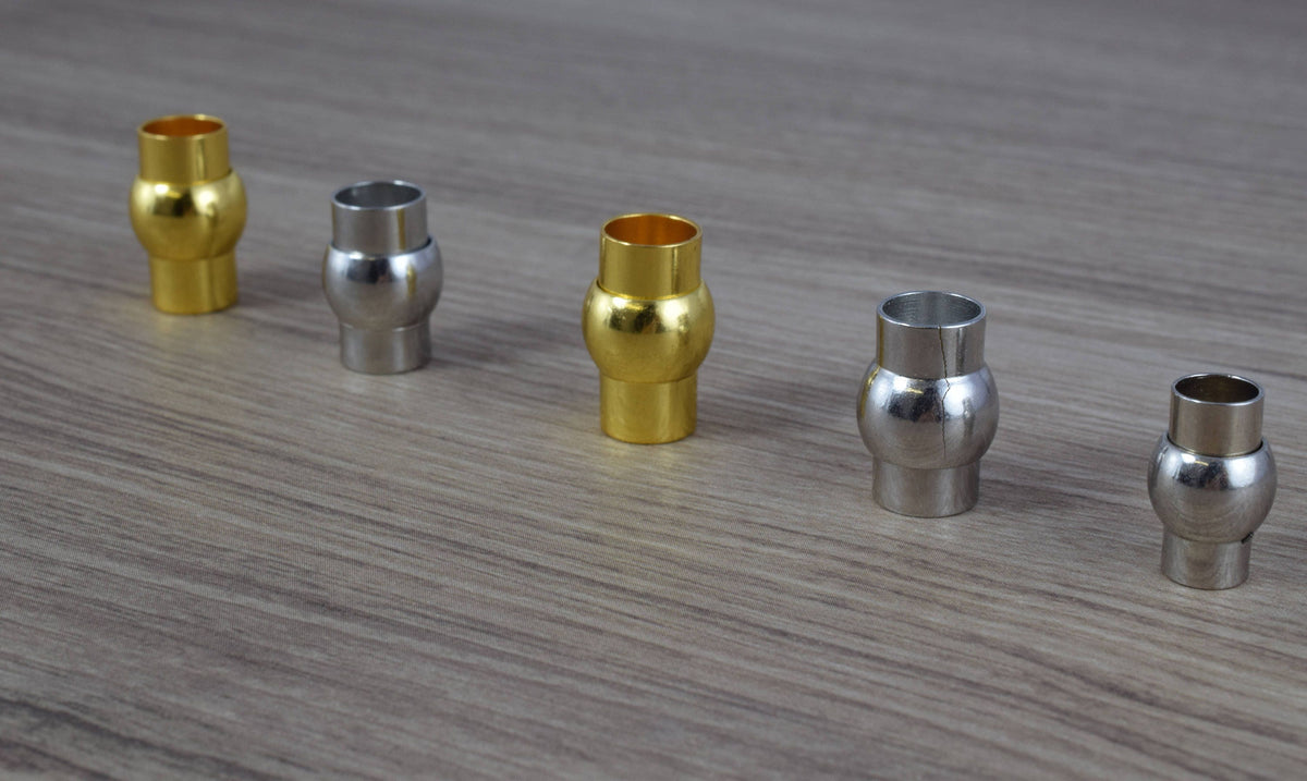 6mm/8mm Magnetic Tube Clasps/Silver/Gold Plated/Magnetic Clasp/Silver Clasps/Magnetic/Clasp/Round Magnetic Clasp/Metal Cla...
