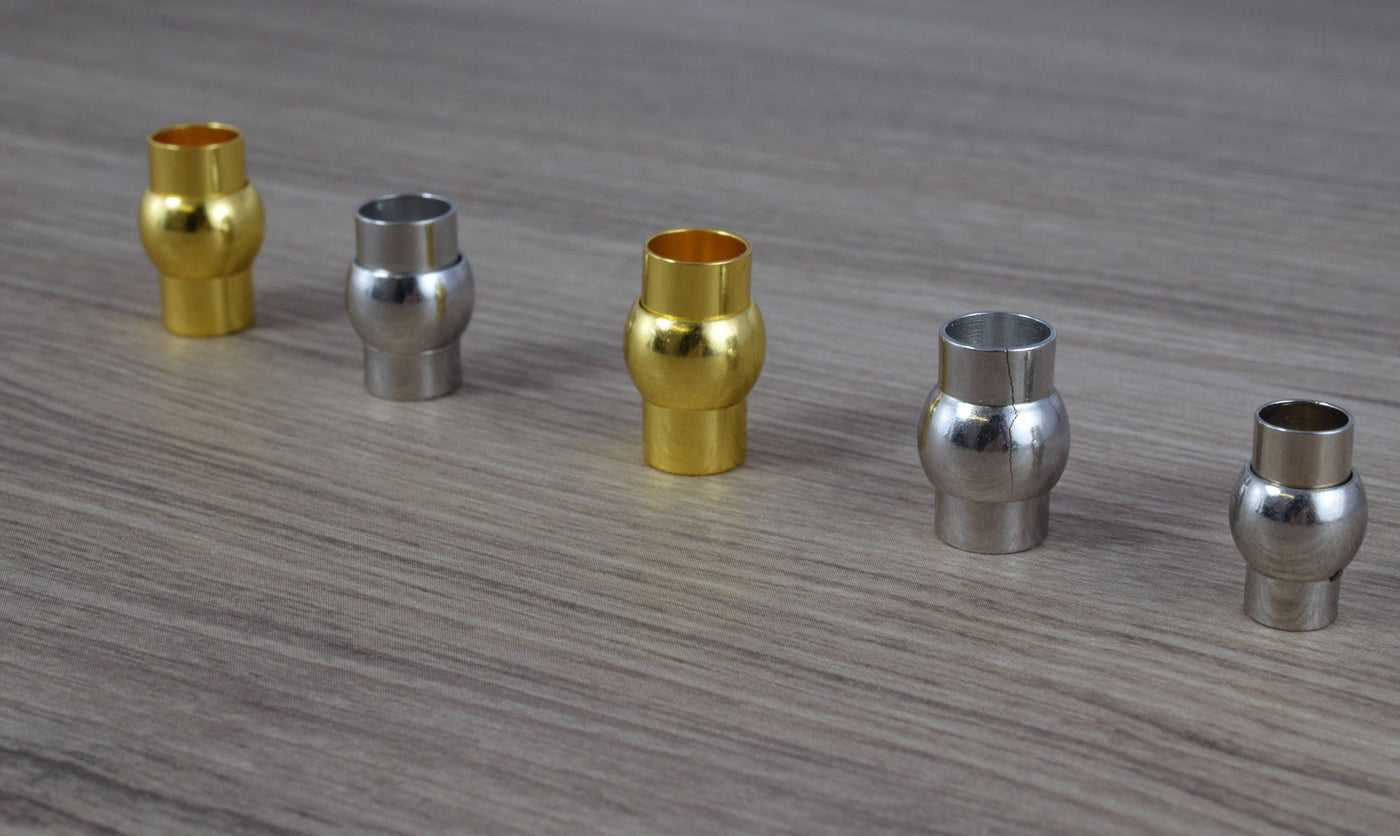 6mm/8mm Magnetic Tube Clasps/Silver/Gold Plated/Magnetic Clasp/Silver Clasps/Magnetic/Clasp/Round Magnetic Clasp/Metal Cla...