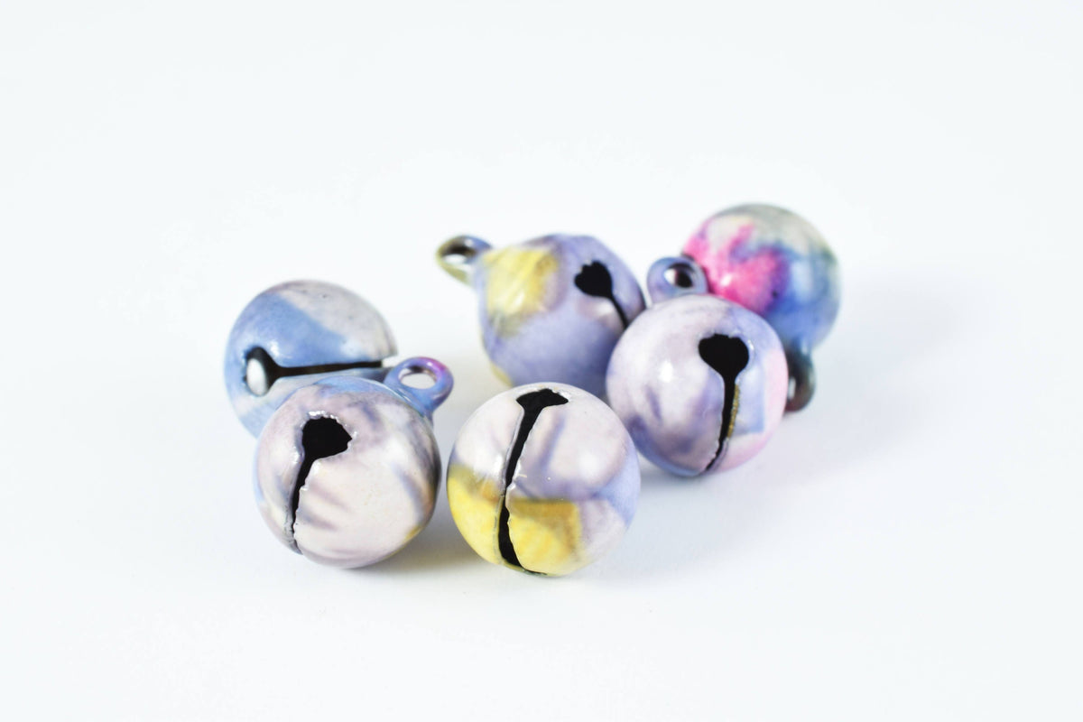 10x 14mm Jingle Bell Beads,Metal Colored Bell Beads, Multicolored Jingle Bells, Craft Supplies,Tools ,Beads, Gems, Beading...