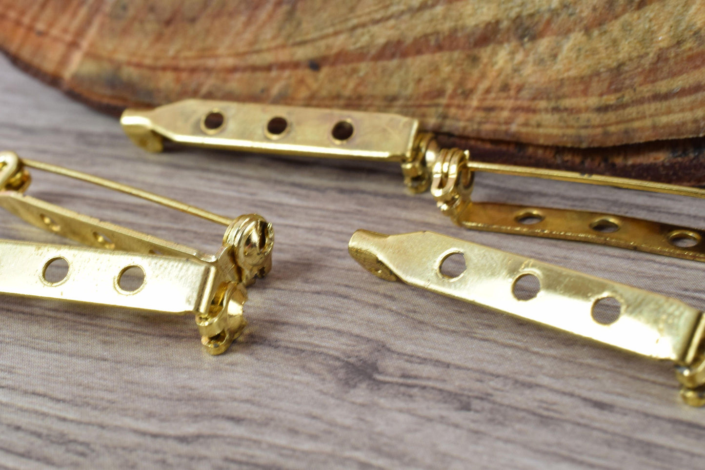 6x34mm Gold Plated Brooch Pin Gold Plated Brooch Finding,Gold Plated Bar Pin Back, Brooch Pin, Brooch Finding, Wedding Bro...