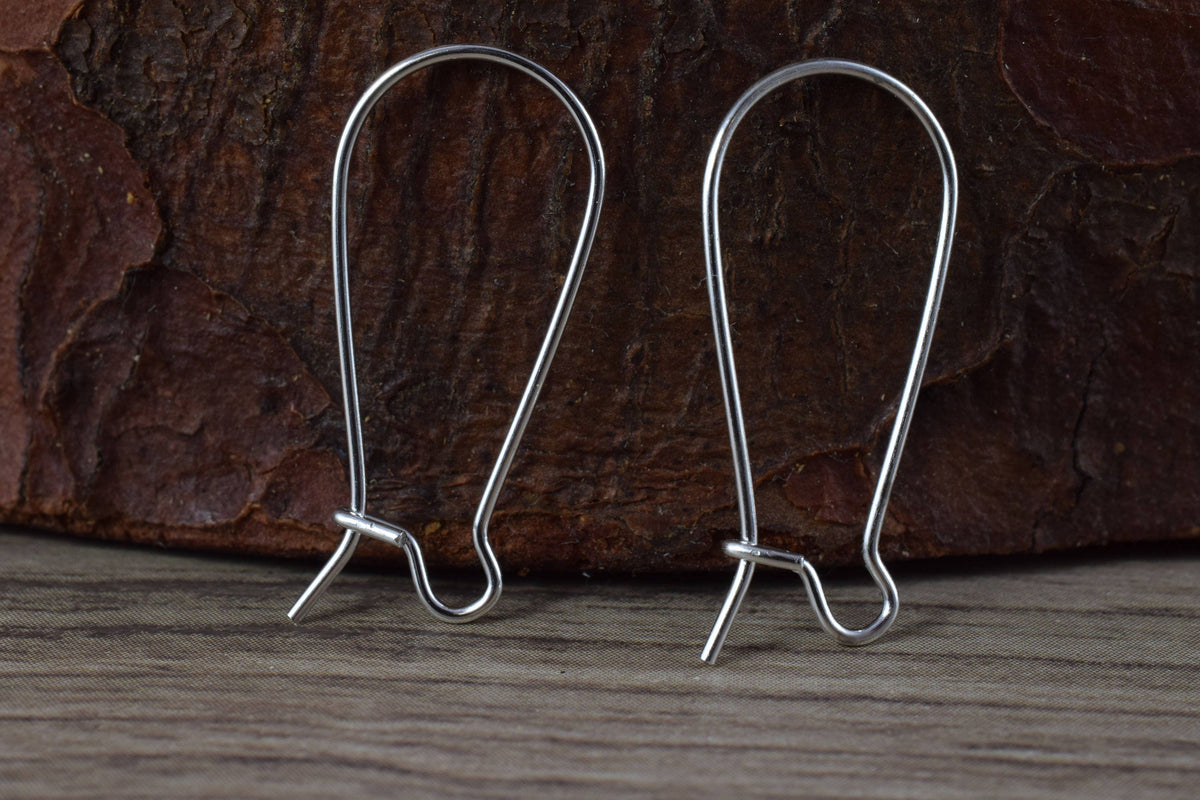 12x25mm Earring Closed Hook Finding Size/Wholesale Earring Findings/ Silver Plated/ Gold Plated Earring/Earring Wires/Earr...
