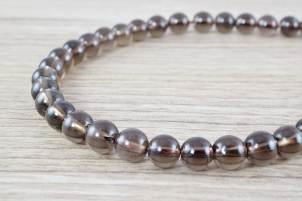 Dark Smoky Quartz Gemstone Round Beads 6mm/8mm/10mm/12mm natural stone ,healing stone, chakra stones for Jewelry Making. #...