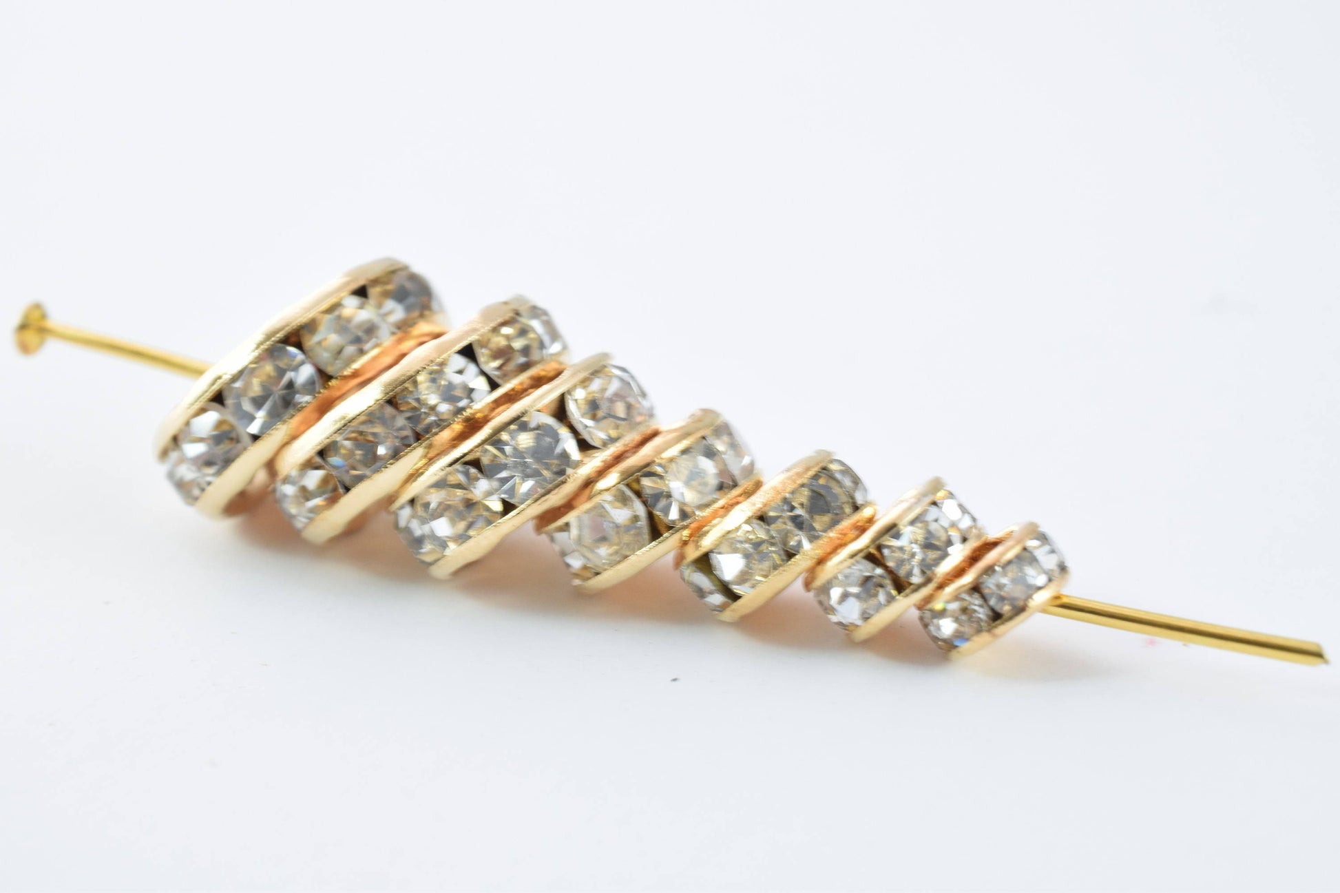 Rose Gold Beads Clear: Roundel Rhinestone Spacers - 5-12mm Sizes, Gold Micro Pave Style for Jewelry Making