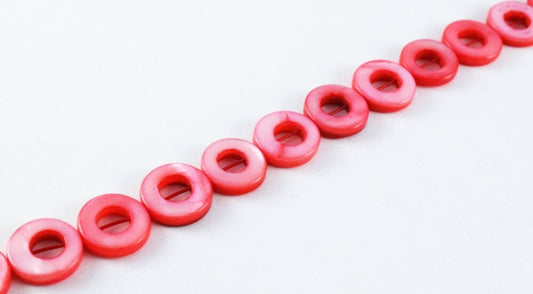 11mm Round Circle Coral  16.5" Strand Shell Bead, Shell Beads,Shell Jewelry,Beading Supplies,Wholesale Beads, Beads,Beach...