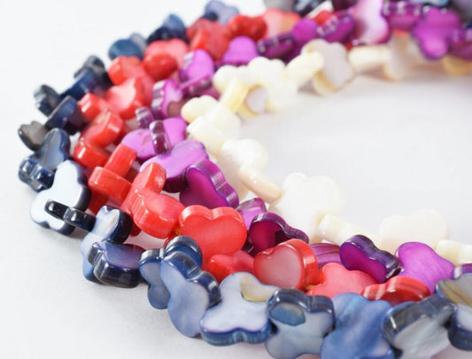 12mm Natural Shell Butterfly Shape Beads 15" Strand Shell Bead,Butterfly Shell Beads,Beading Supplies,Wholesale Beads, Bea...