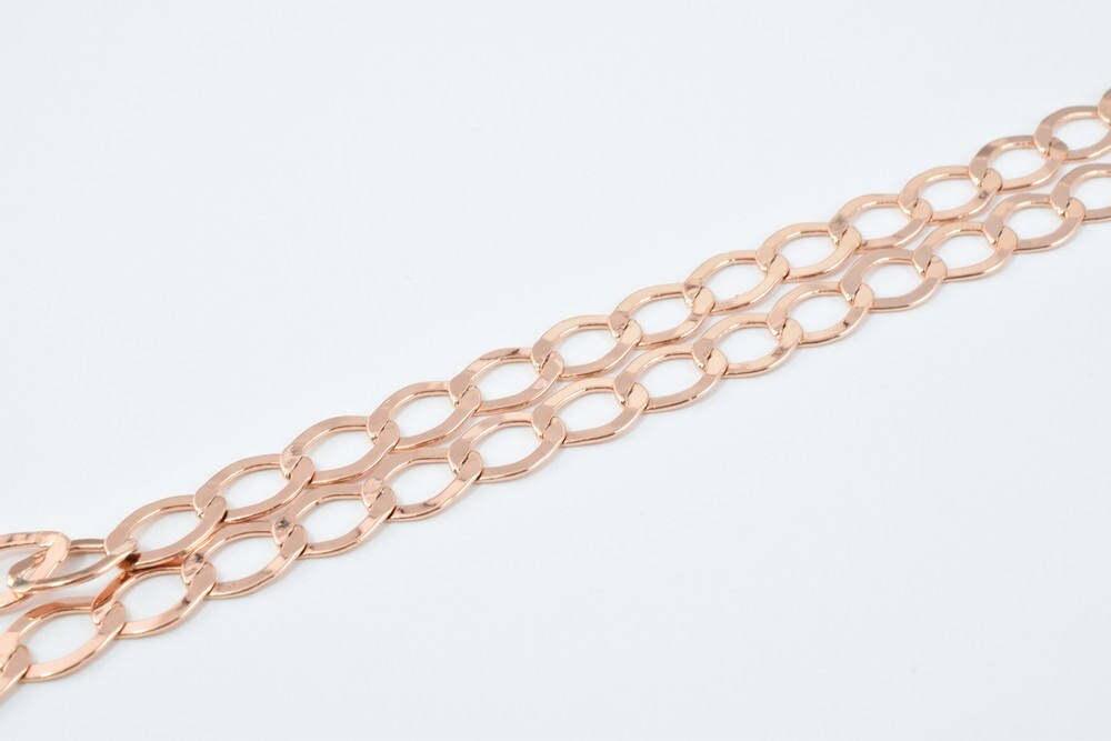 18K Rose as Gold Filled* Chain 19.5" Inch CG91 jewelry making supplies - detail image 4