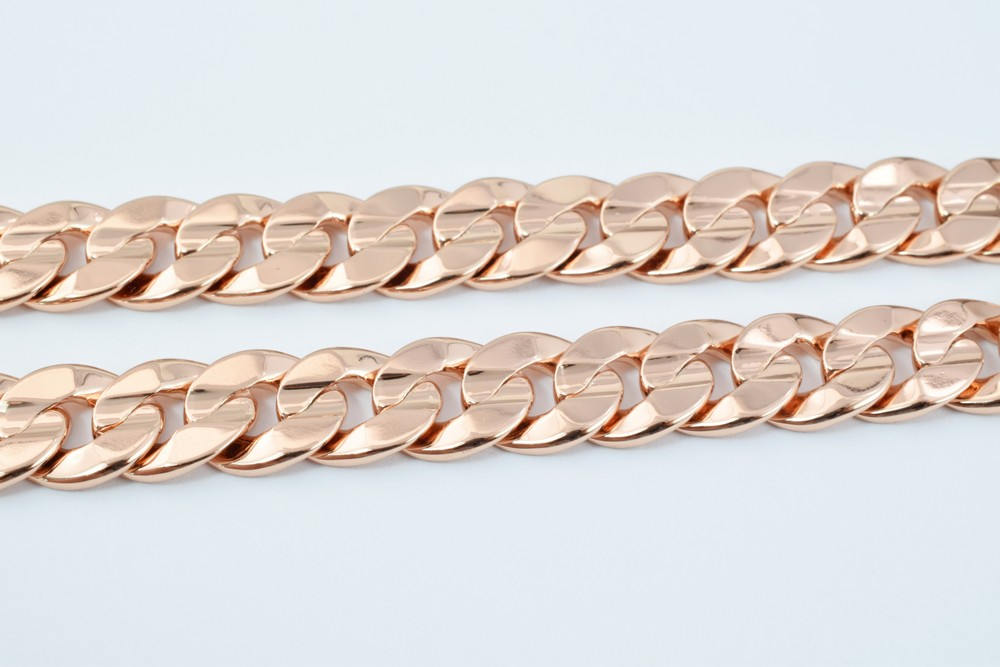 18K Rose as Gold Filled* Chain 19.25" Inch CG132 jewelry making supplies - detail image 4