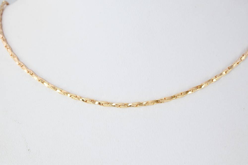19 1/2" Inches 18K as Gold Filled* Bar Chain Thickness 2mm, as Gold Filled* Chain Findings for Jewelry Making CG178 jewelr...