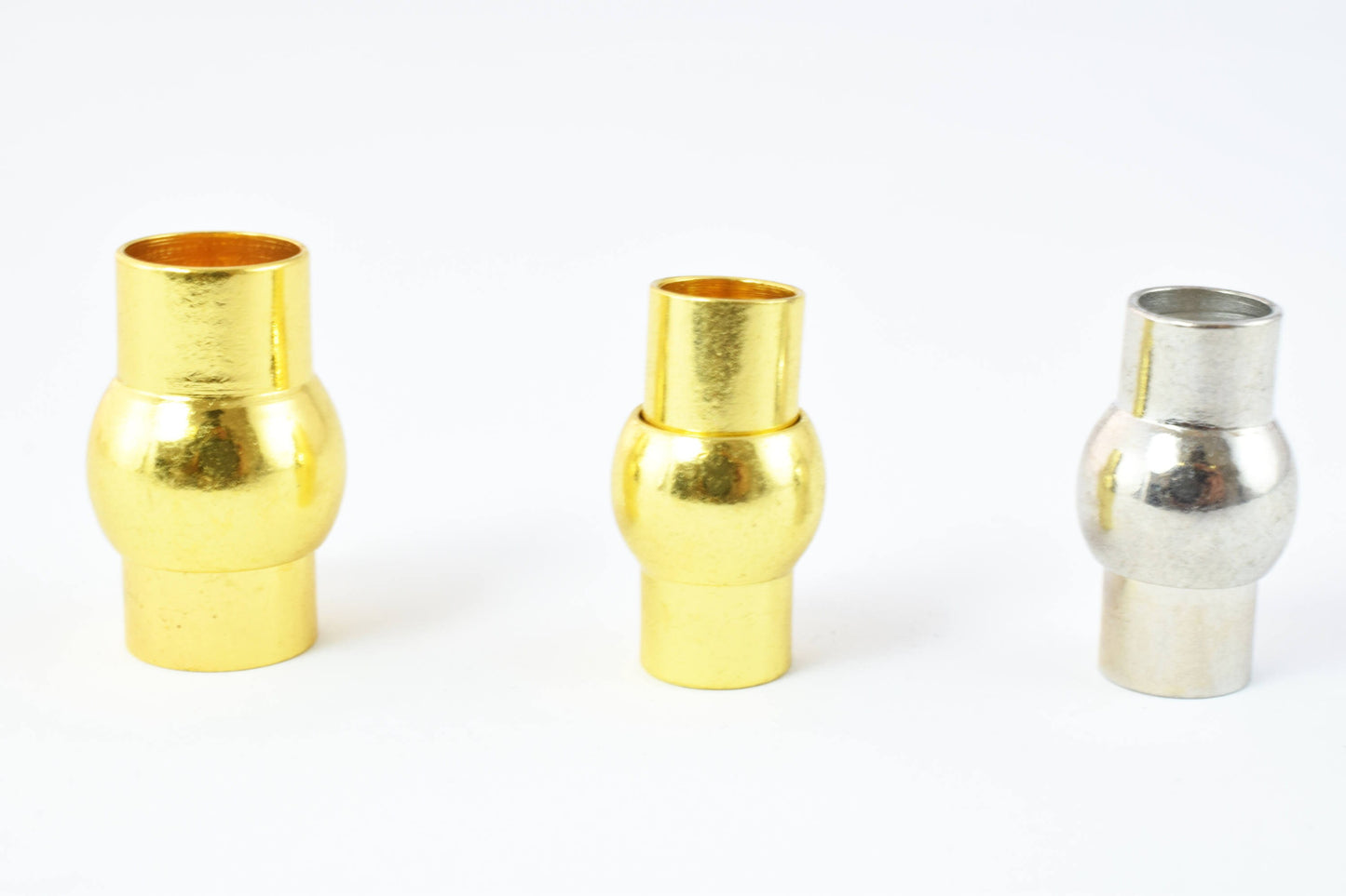 6mm/8mm Magnetic Tube Clasps/Silver/Gold Plated/Magnetic Clasp/Silver Clasps/Magnetic/Clasp/Round Magnetic Clasp/Metal Cla...