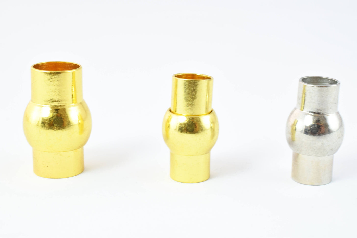 6mm/8mm Magnetic Tube Clasps/Silver/Gold Plated/Magnetic Clasp/Silver Clasps/Magnetic/Clasp/Round Magnetic Clasp/Metal Cla...