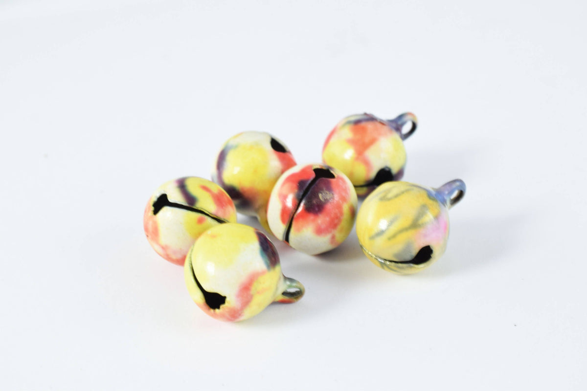 10x 14mm Jingle Bell Beads,Metal Colored Bell Beads, Multicolored Jingle Bells, Craft Supplies,Tools ,Beads, Gems, Beading...
