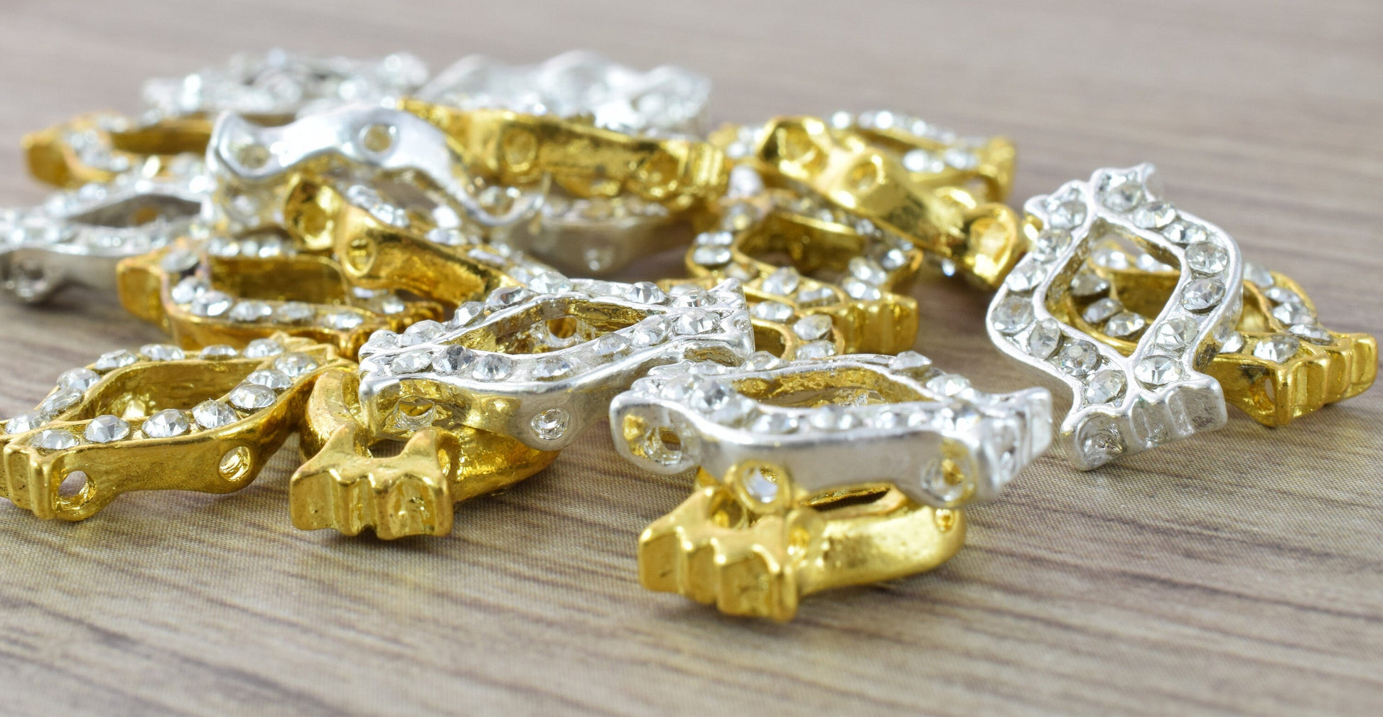 6 hole Rhinestone Connector Silver/Gold Plated/ 6 Hole Connector/Wholesale  Connectors/Jewelry Making/charm connectors/gem...