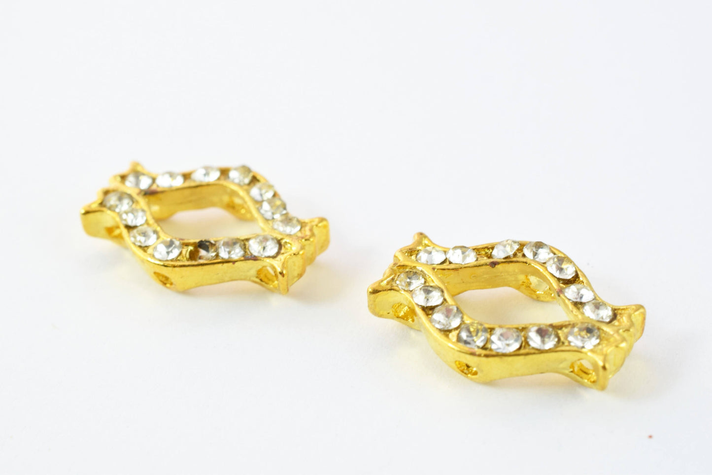 6 hole Rhinestone Connector Silver/Gold Plated/ 6 Hole Connector/Wholesale  Connectors/Jewelry Making/charm connectors/gem...