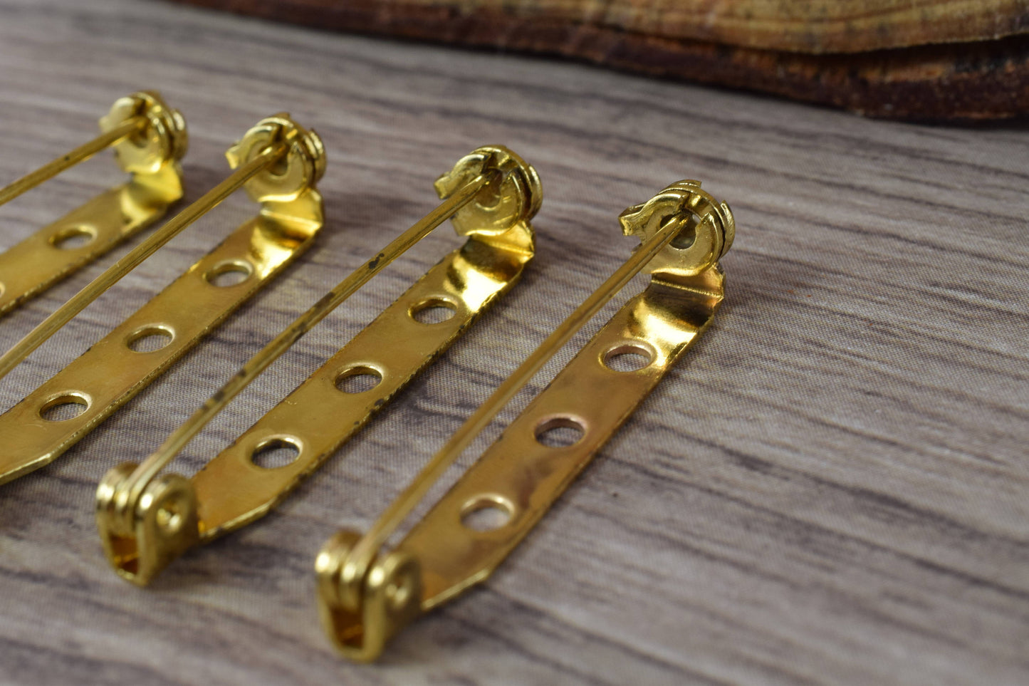 6x34mm Gold Plated Brooch Pin Gold Plated Brooch Finding,Gold Plated Bar Pin Back, Brooch Pin, Brooch Finding, Wedding Bro...