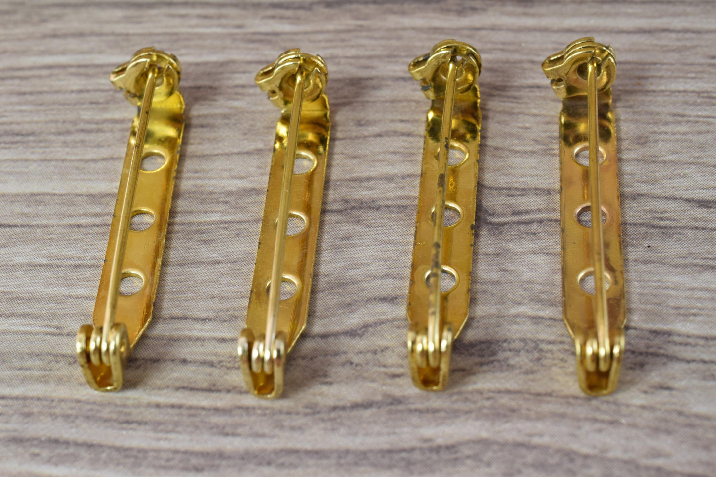 6x34mm Gold Plated Brooch Pin Gold Plated Brooch Finding,Gold Plated Bar Pin Back, Brooch Pin, Brooch Finding, Wedding Bro...