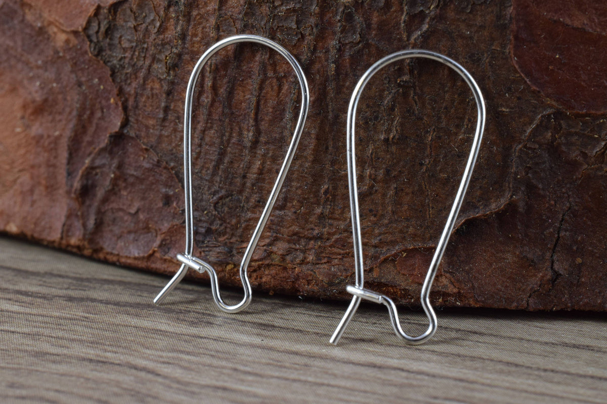 12x25mm Earring Closed Hook Finding Size/Wholesale Earring Findings/ Silver Plated/ Gold Plated Earring/Earring Wires/Earr...