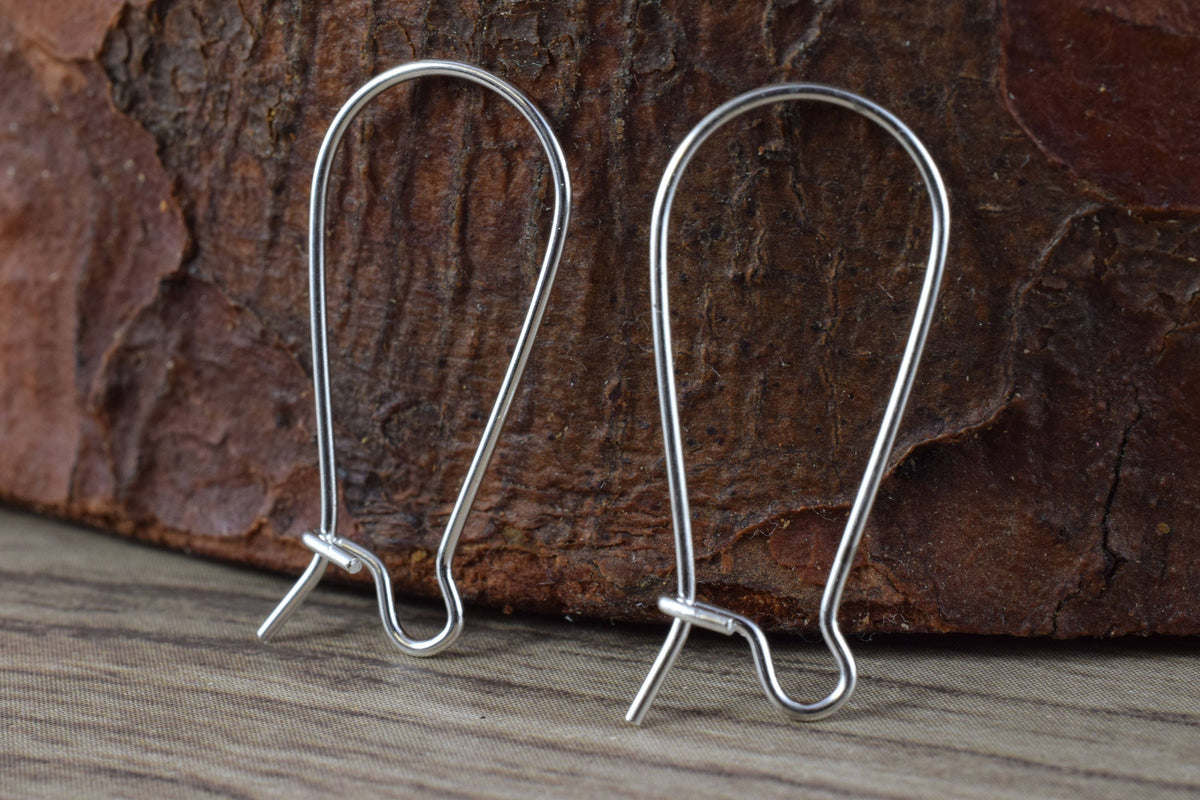 12x25mm Earring Closed Hook Finding Size/Wholesale Earring Findings/ Silver Plated/ Gold Plated Earring/Earring Wires/Earr...