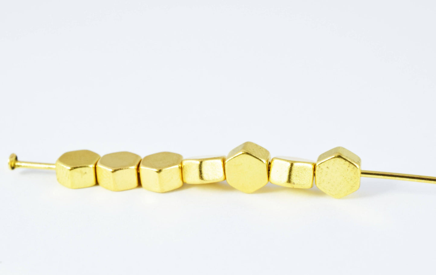 6mm Heptagon Gold/SilverAlloy Jewelry Beads 13pcs per Pack Beads/ beads Jewellery/Ncklace beads/Czech beads/Pressed Beads,...