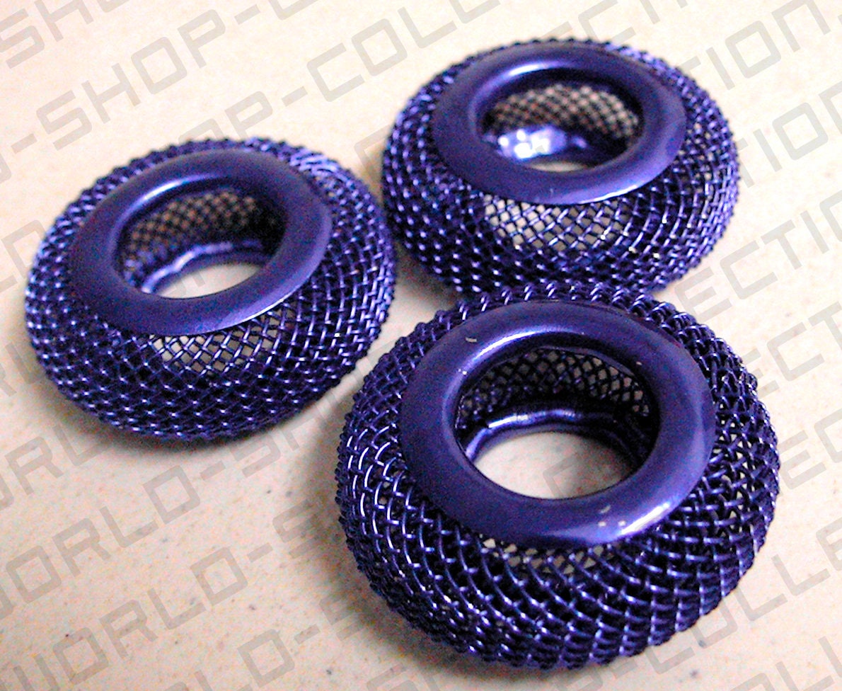 6 PCs Wire Mesh Beads Basketball wives large hole metal jewelry big hoop earring chunky bead jewelry making jewelry making...