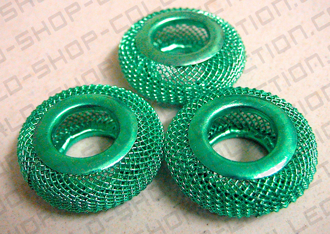 6 PCs Wire Mesh Beads Basketball wives large hole metal jewelry big hoop earring chunky bead jewelry making jewelry making...