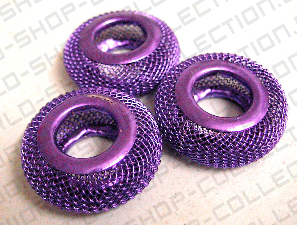 6 PCs Wire Mesh Beads Basketball wives large hole metal jewelry big hoop earring chunky bead jewelry making jewelry making...