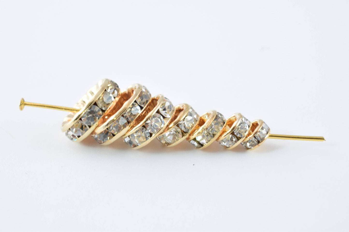 Rose Gold Beads Clear: Roundel Rhinestone Spacers - 5-12mm Sizes, Gold Micro Pave Style for Jewelry Making
