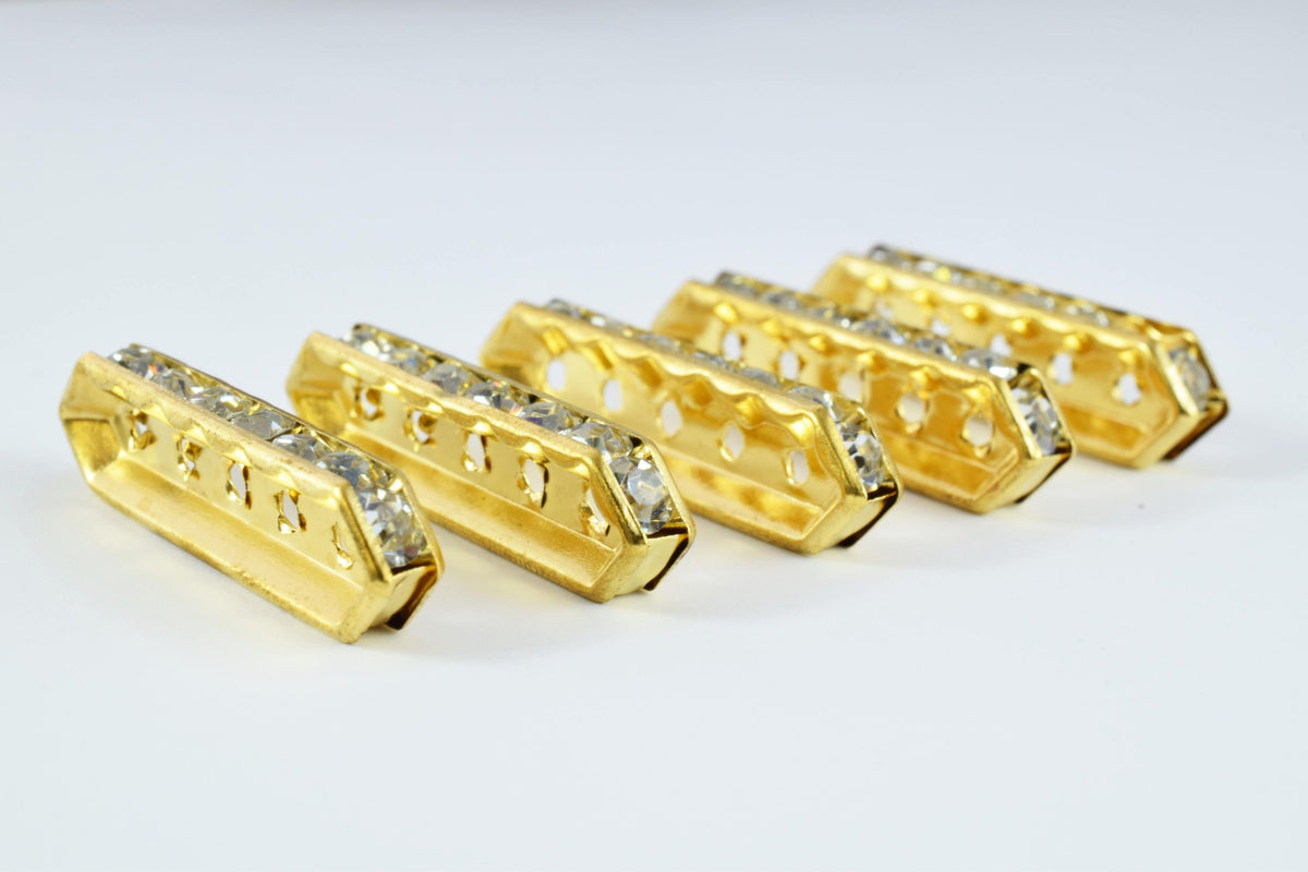 Gold Plated /Silver Plated Rhinestone Connectors, Wholesale Connectors,Long Rectangle Charms, Rhinestone Bar Charms,rectan...