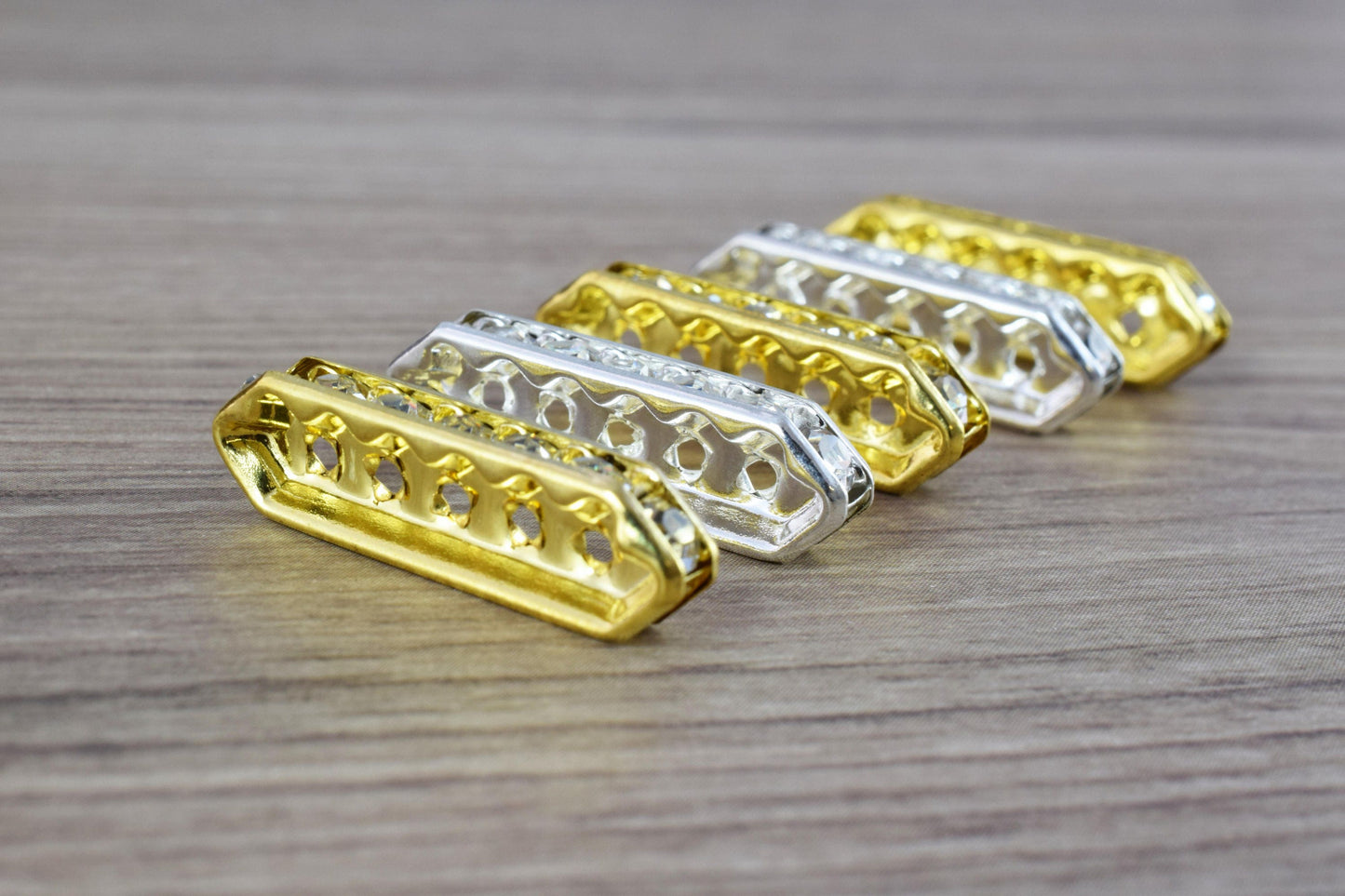 Gold Plated /Silver Plated Rhinestone Connectors, Wholesale Connectors,Long Rectangle Charms, Rhinestone Bar Charms,rectan...