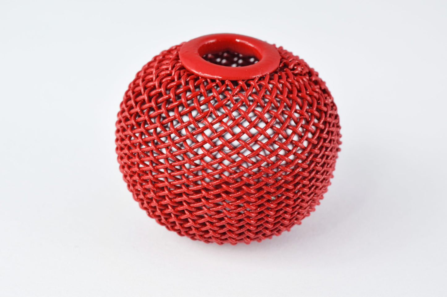 6 PCs Wire Mesh Beads Basketball wives large hole Round Beads 30mm metal jewelry big hoop earring chunky bead jewelry maki...