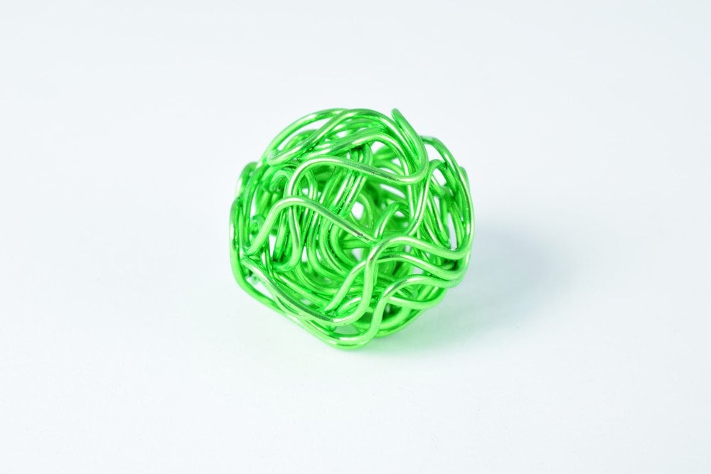 6 PCs Openwork Wire Metal Round Beads Ball Hollow Twist Ball Basketball wives Beads jewelry big hoop earring chunky bead j...