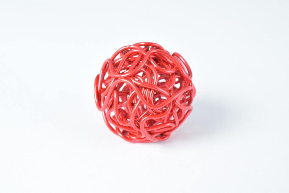 6 PCs Openwork Wire Metal Round Beads Ball Hollow Twist Ball Basketball wives Beads jewelry big hoop earring chunky bead j...