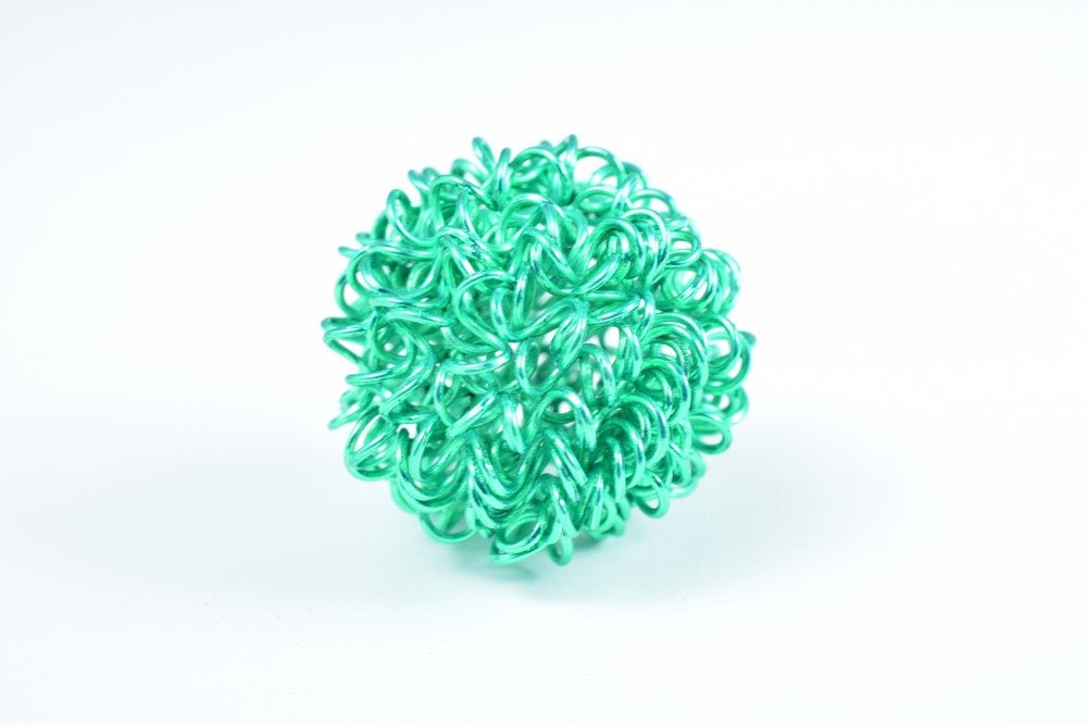 6 PCs Openwork Wire Metal Round Beads Ball Hollow Twist Ball Basketball wives Beads jewelry big hoop earring chunky bead j...