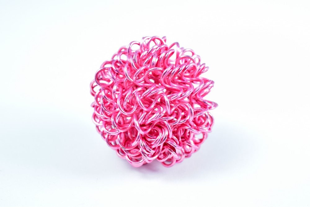 6 PCs Openwork Wire Metal Round Beads Ball Hollow Twist Ball Basketball wives Beads jewelry big hoop earring chunky bead j...