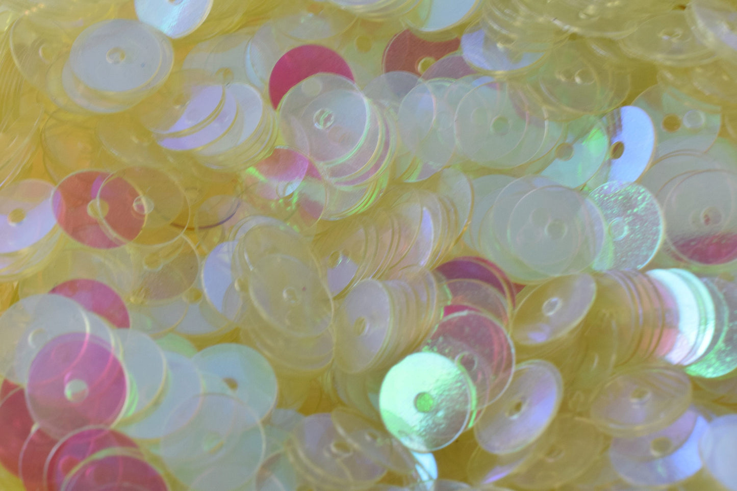 Multi Color Sparkle Flat Sequins: 3/4/6mm Clear Iridescent Round, Loose Paillettes | 2000pcs Bulk, Center Hole, Lightweight | Craft Supplies