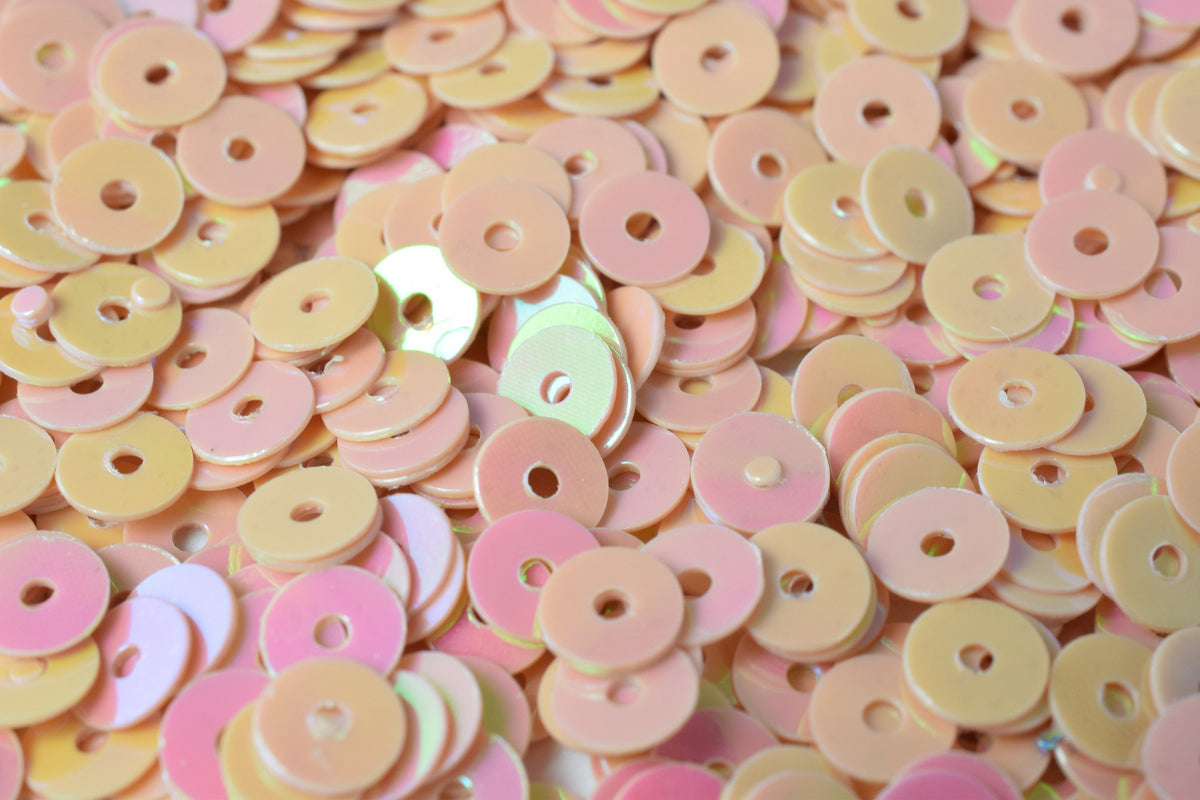 3/4/6mm Peach Baby Pink  Iridescent Sequins Sheen Round Sequins/Loose Paillettes,Wholesale Sequins,Shimmering Sequin Appar...
