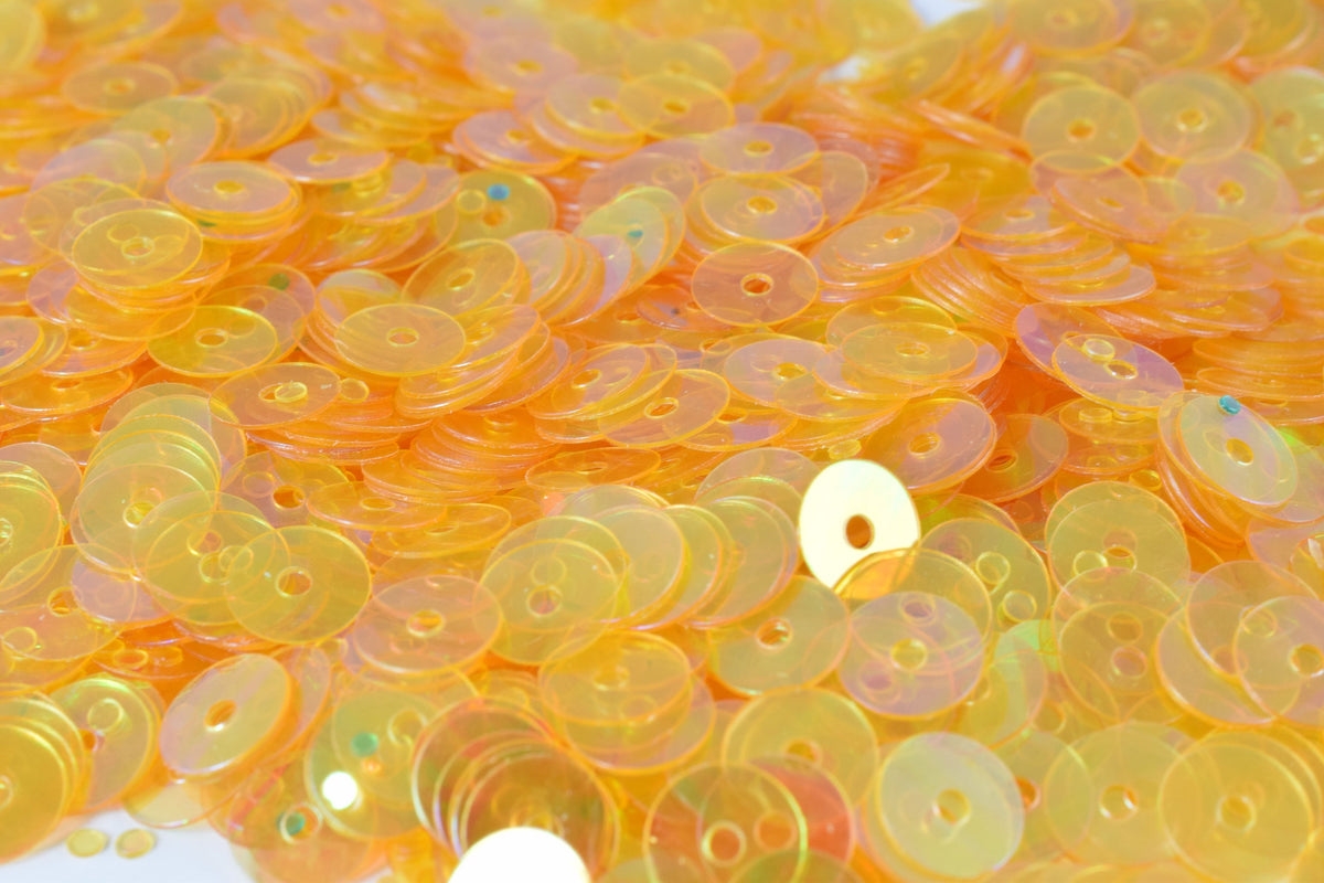 3/4/6mm Clear Orange Iridescent Sequins Sheen Round Sequins/Loose Paillettes,Wholesale Sequins,Shimmering Sequin Apparel,S...