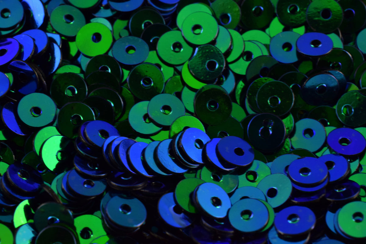 3/4/6mm Blue Green Shiny Iridescent Sequins Sheen Round Sequins/Loose Paillettes,Wholesale Sequins,Shimmering Sequin Appar...