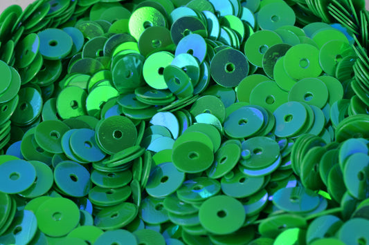 3/4/6mm Light Emerald Green Iridescent Flat Sequins Round/Loose Paillettes/Wholesale Sequins Multi Color, Loose Sequin App...