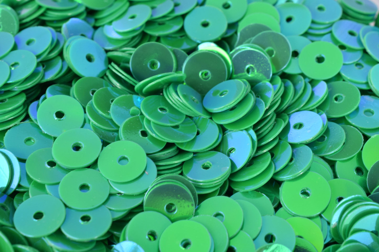 3/4/6mm Light Emerald Green Iridescent Flat Sequins Round/Loose Paillettes/Wholesale Sequins Multi Color, Loose Sequin App...
