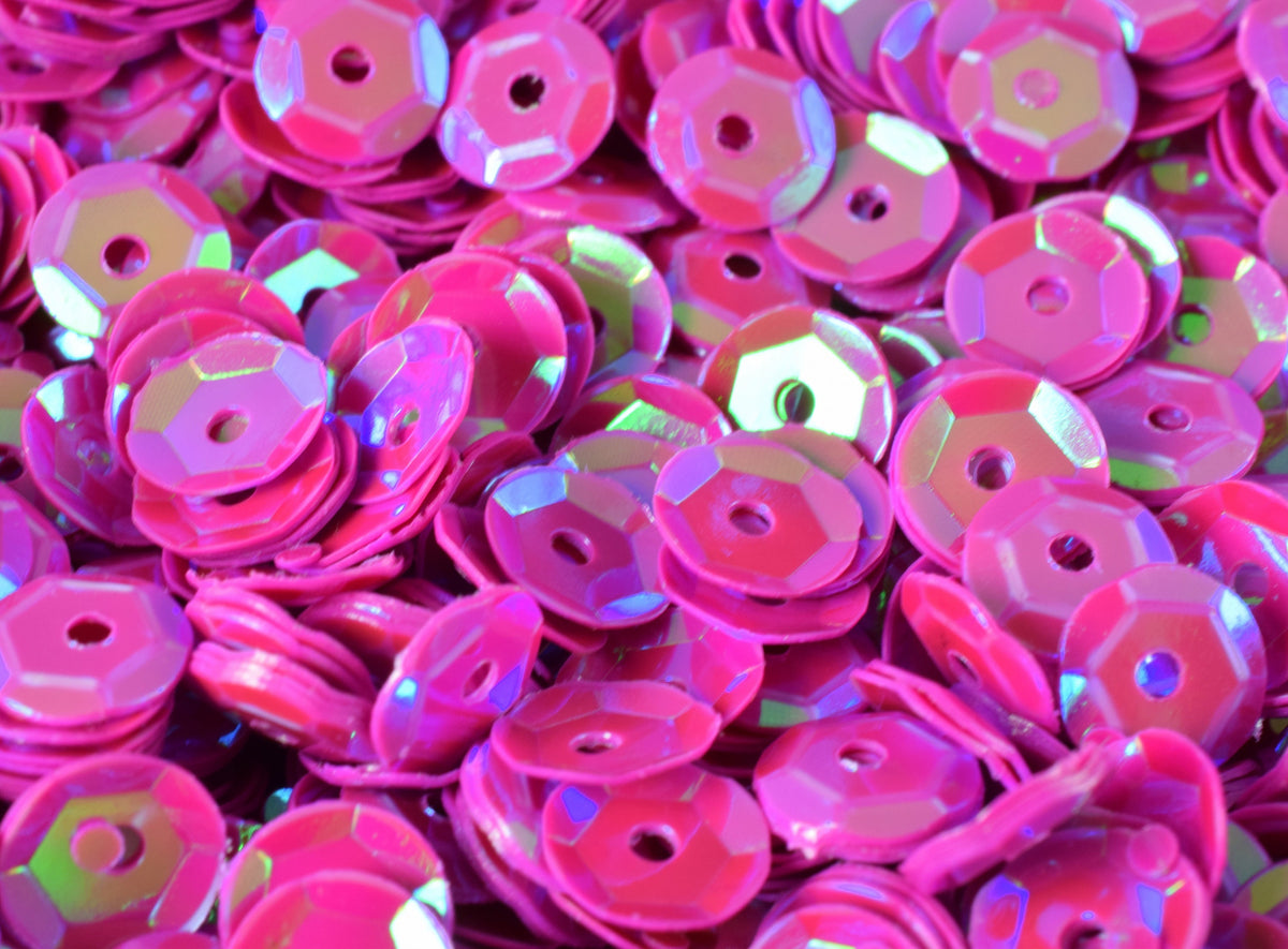 3/4/6mm Purple Magenta Cup Iridescent Sequins Sheen Round Sequins/Loose Paillettes,Wholesale Sequins,Shimmering Sequin App...