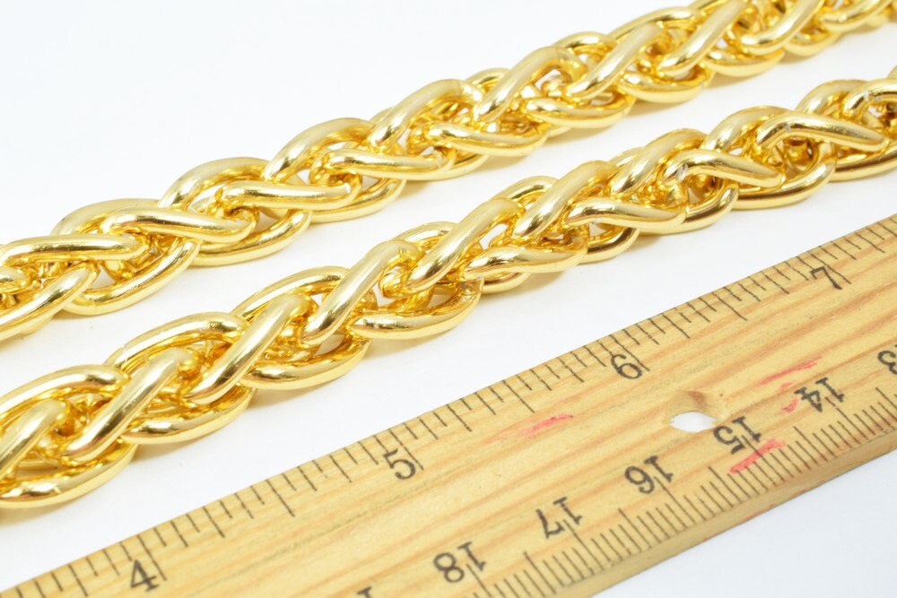 Gold Aluminum Chain, Open Link for Handmade bracelet, Necklace Jewelry Accessories. 1 Yard (3 Feets), Item# 1439 jewelry m...