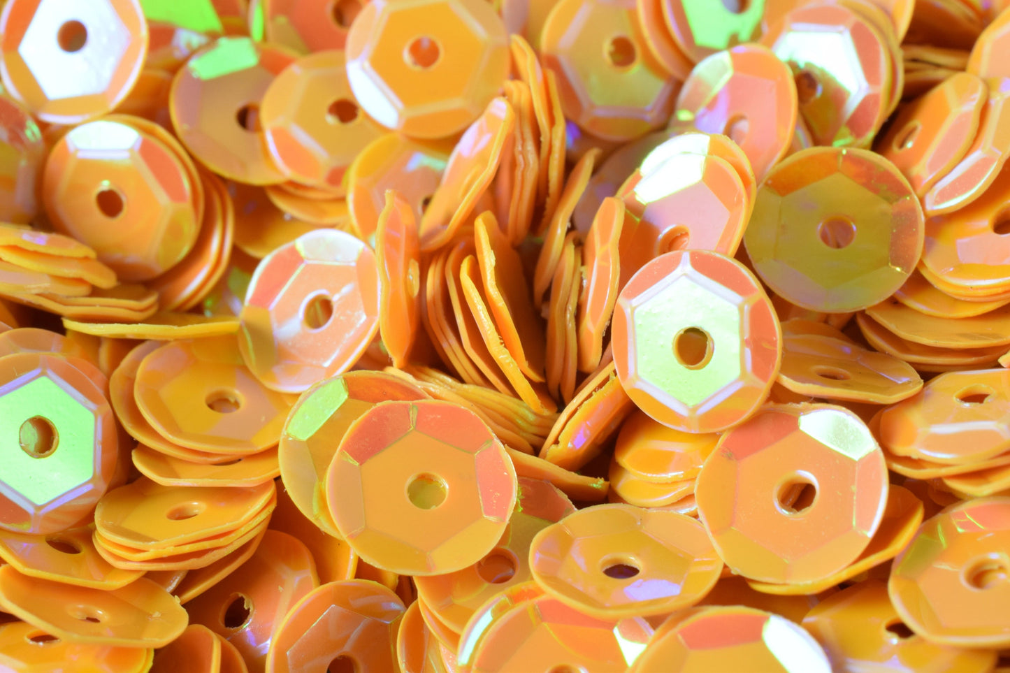 3/4/6mm Yellow Marigold Cup Iridescent Shiny Sheen Round Sequins/Loose Paillettes,Wholesale Sequins,Shimmering Sequin Apparel