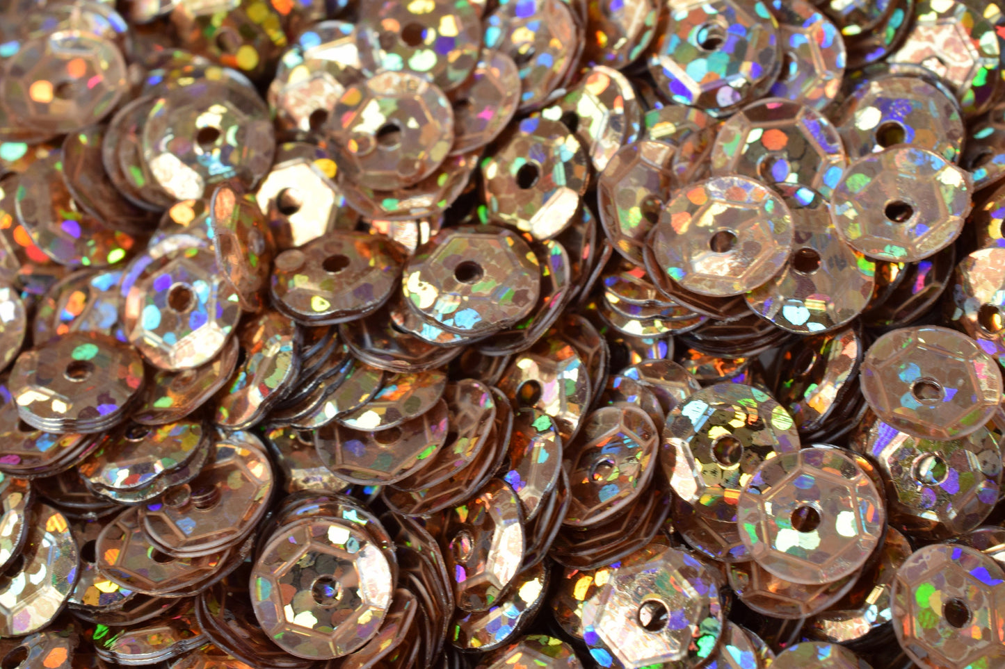 3/4/6mm Light Brown  Cup Glossy Iridescent Sequins Sheen Round Sequins/Loose Paillettes,Wholesale Sequins,Shimmering Sequi...