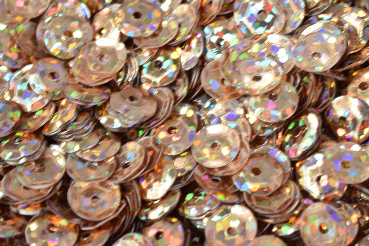 3/4/6mm Light Brown  Cup Glossy Iridescent Sequins Sheen Round Sequins/Loose Paillettes,Wholesale Sequins,Shimmering Sequi...