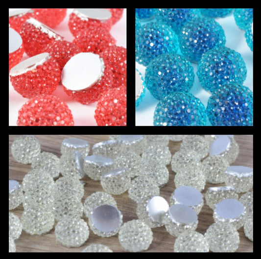 14mm/11mm/9mm Decoden Flat Back Rhinestone Bead, Dotted Flat Back, Rhinestone, Beads, For Apparel or Shoe, or Decoration o...