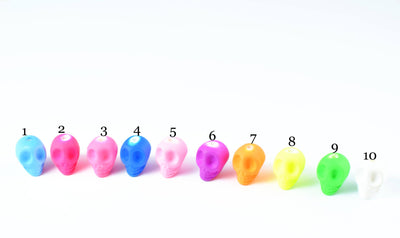 15 PCs Skull 11x14mm Matte Rubberized Plastic Skull Beads Plastic Skull beads Acrylic Skull Beads, Necklace beads,Rubberiz...