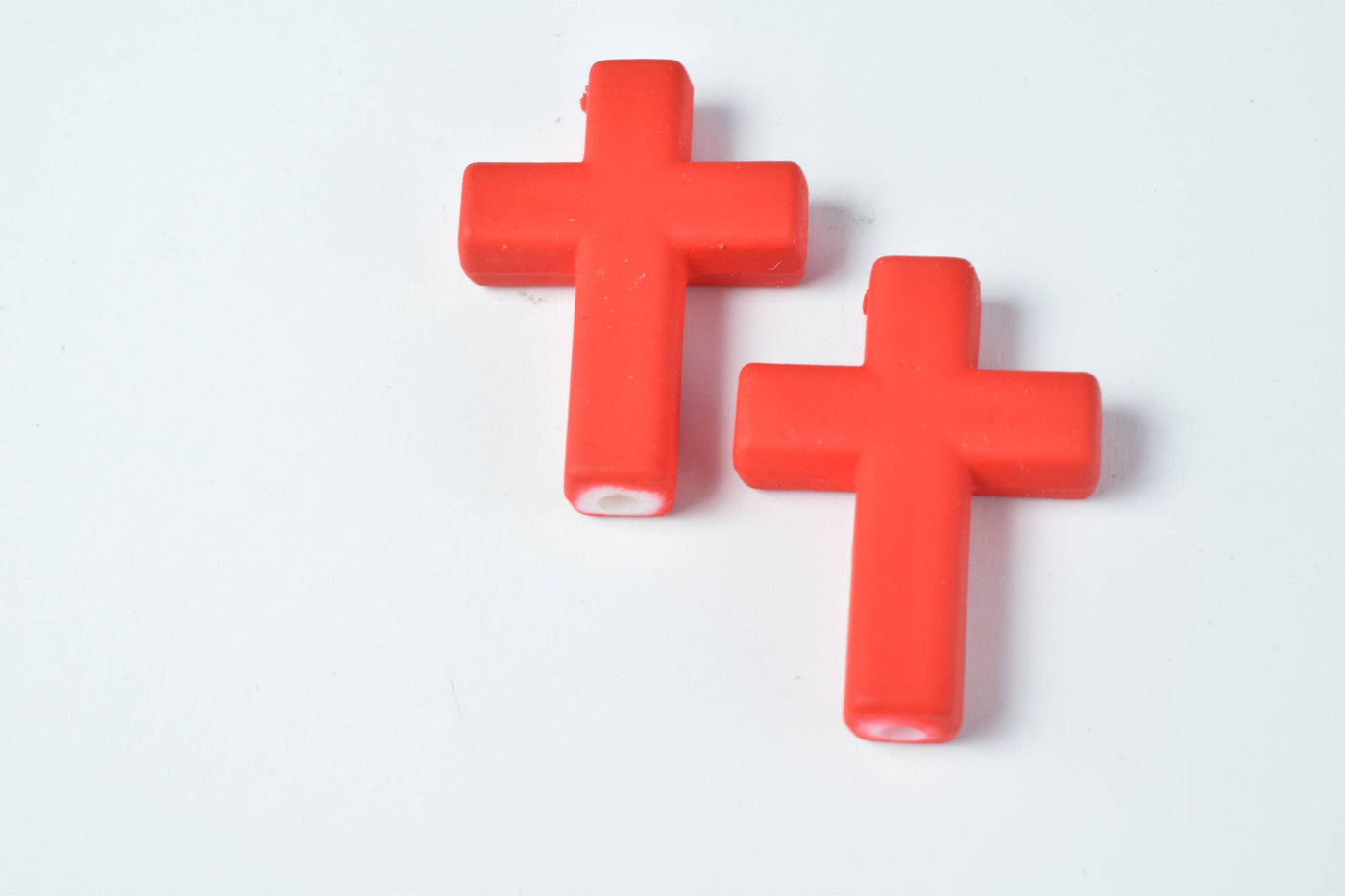 Matte Rubberized Plastic Cross Beads, Plastic Cross Beads,Acrylic Cross Beads,Acrylic Beads,Necklace beads,Rubberized Bead...