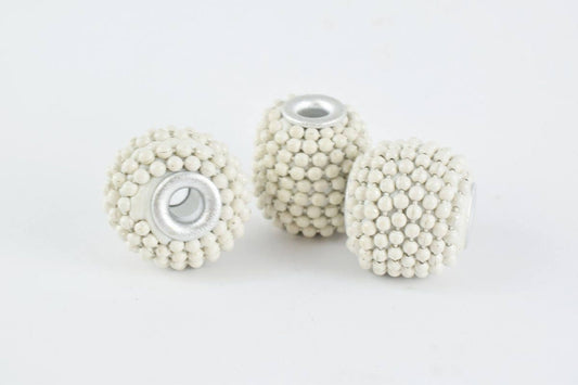 15x13mm Indonesian Clay Beads Handmade Beads 6 PCs, Bohemian Bali Style Jewelry Making Decorative Round Beads jewelry maki...