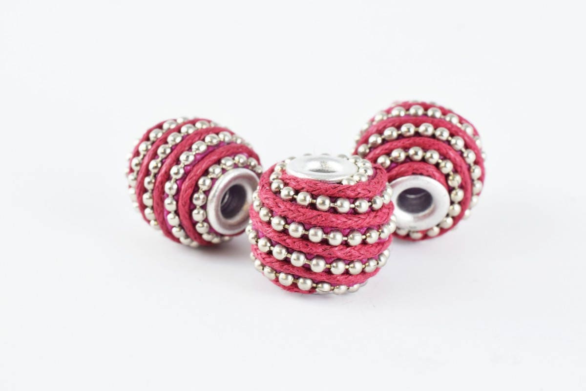14x13mm Indonesian Clay Beads Handmade Beads 6 PCs, Bohemian Bali Style Jewelry Making Decorative Round Beads jewelry maki...