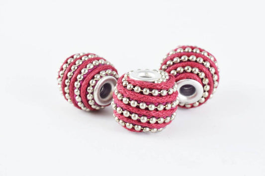 14x13mm Indonesian Clay Beads Handmade Beads 6 PCs, Bohemian Bali Style Jewelry Making Decorative Round Beads jewelry maki...